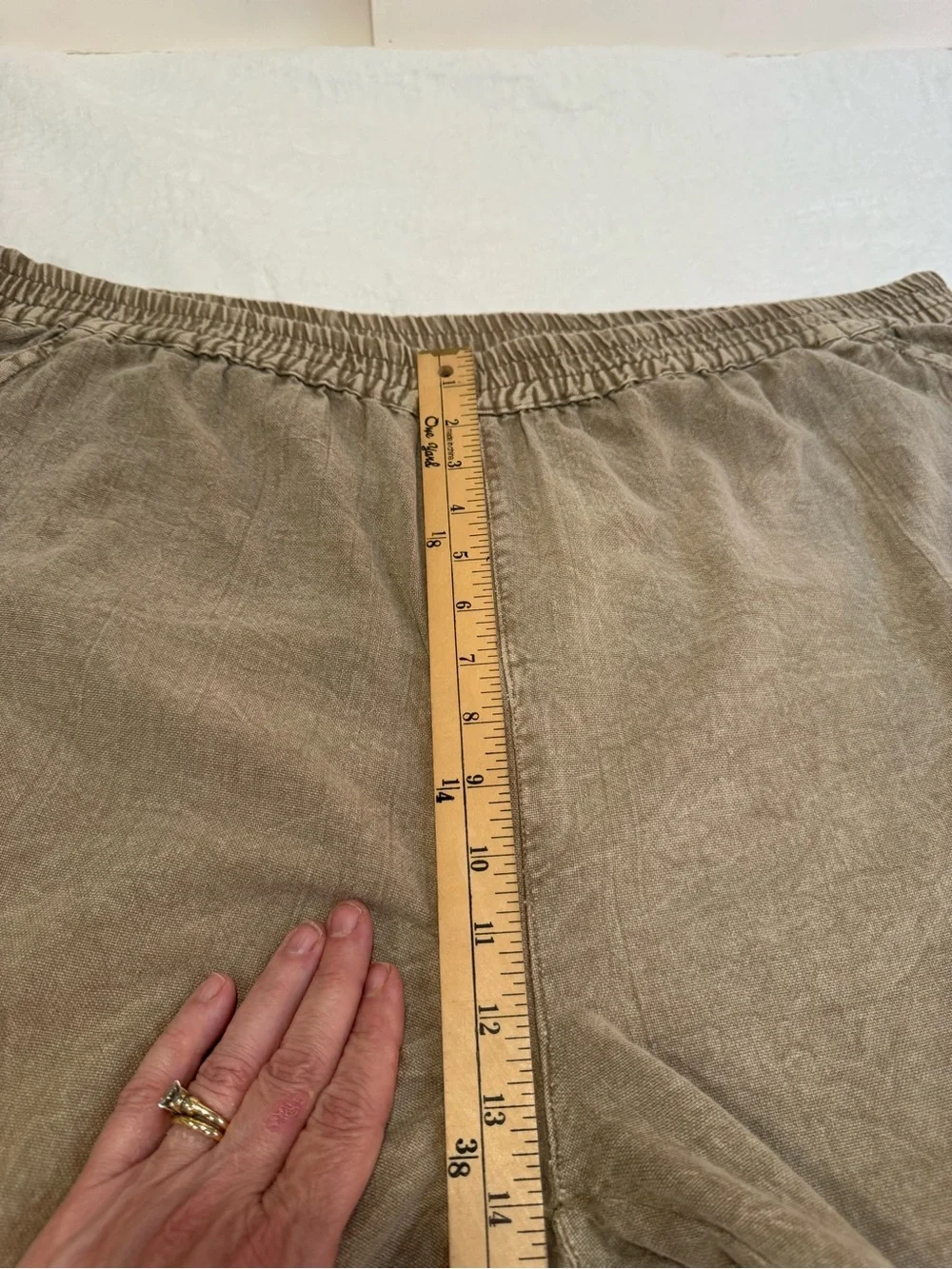 Sacred Threads Pants Womens 2X Brown Cotton Pull On Boho Lagenlook Wide Leg